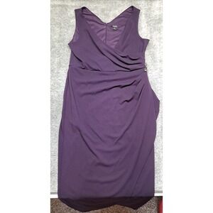 Sally Lou Women's Long Maxi Dress Ruched Solid Sleeveless Scuba crepe SLNY18